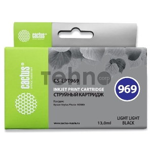 Картридж струйный Cactus CS-EPT969 светло-серый для Epson Stylus Photo R2880 (13ml)