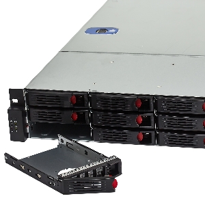Серверный корпус ExeGate Pro 2U550-HS12 <RM 19, высота 2U, глубина 550, без БП, 12xHotSwap, USB>