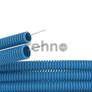 Труба гофрированная ППЛ d16мм легкая с протяж. син. (уп.100м) ДКС 11916