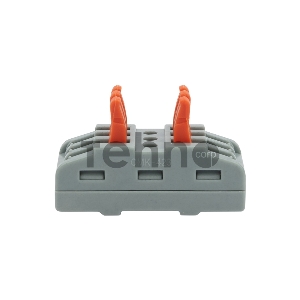 Клемма СМК 222-423 проходная 3 полюса (0,08-4 мм²), серая (5 шт./уп.) REXANT