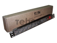 Блок распределения питания Lanmaster TWT-PDU19-10A8P гор.размещ. 8xSchuko базовые 10A без вилки