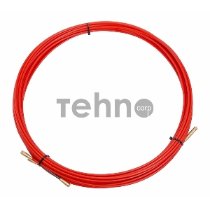 Протяжка кабельная (мини УЗК в бухте), стеклопруток, d=3,5мм, 15м КРАСНАЯ (47-1015)