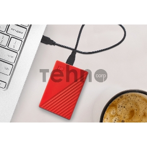Накопитель Portable HDD 5TB WD My Passport (Red), USB 3.2 Gen1, 107x75x19mm, 210g /12 мес./ Накопитель Portable HDD 5TB WD My Passport (Red), USB 3.2 Gen1, 107x75x19mm, 210g /12 мес./