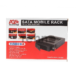 Mobile rack (салазки) 3,5 SATA I/II/III AgeStar SMRP (BLACK), чёрный