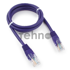 Патч-корд UTP Cablexpert кат.5e, 1м, литой, многожильный (фиолетовый)