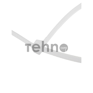 Хомут-стяжкa нейлоновая с тройным замком REXANT 400x7,6 мм, белая, упаковка 100 шт.