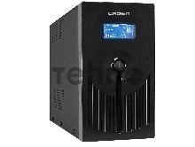 Источник бесперебойного питания CROWN Line Intractive CMU-800EURO LCD USB 800VA\480W, корпус металл, 1x12V/9AH, розетки 4*EURO+1*IEC bypass, трансформатор AVR 145-280V, LCD-дисплей, съёмный кабель 1.2 м, порт RJ11/45, порт USB, защита: от перегрузки, от КЗ, от скачков напряжения