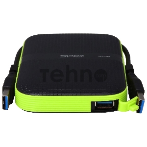 Внешний жесткий диск Silicon Power USB 3.0 4Tb SP040TBPHDA60S3K A60 Armor 2.5 черный/зеленый