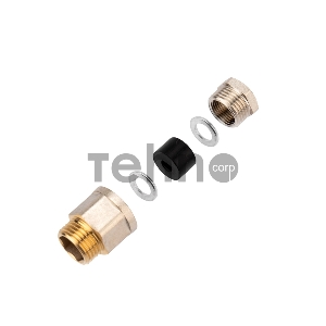 Сальник REXANT с резьбой 1/2 для ввода кабеля в трубу, никелированная латунь