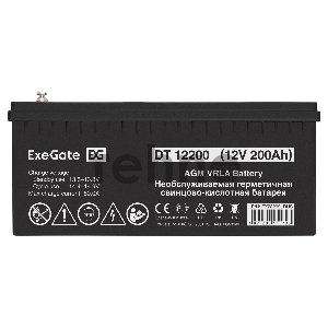 Аккумуляторная батарея ExeGate DT 12200 (12V 200Ah, под болт М8)