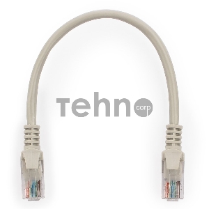 Коммутационный шнур Комм шнур, UTP, кат 5e,  0.25м с RJ45 (серый)