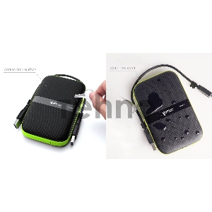 Внешний жесткий диск Silicon Power USB 3.0 4Tb SP040TBPHDA60S3K A60 Armor 2.5 черный/зеленый