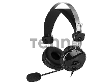Наушники с микрофоном A4Tech HU-7P черный 2м накладные USB оголовье
