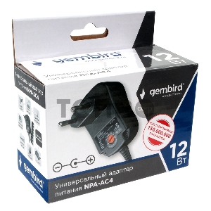 Универсальный адаптер питания Gembird NPA-AC4, 12Вт 8 штекеров