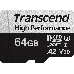 Флеш-накопитель Transcend Карта памяти Transcend 64GB UHS-I U3 A2 microSD microSD w/ adapter, фото 3