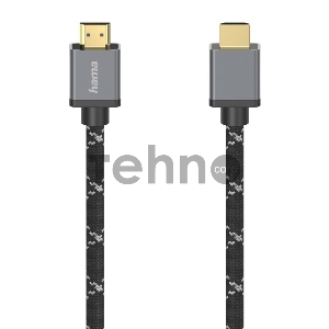 Кабель Hama H-205238 00205238 ver2.1 HDMI HDMI 1м серый/черный (упак.:1шт) плоский