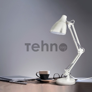 Светильник настольный REXANT Рубикон на металлической стойке с основанием, с цоколем Е27, 60 Вт, цвет лунный свет