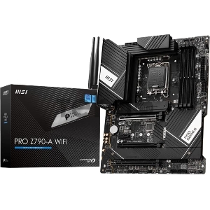 Материнская плата MSI  PRO Z790-A WIFI/Z790/LGA1700/4DDR5/3PCIEx16/1PCIEx1/4M.2/6SATA3/1USB3.2Gen2X2/4USB3 (011464)