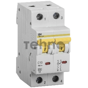 Выключатель автоматический модульный 2п C 10А 6кА ВА47-60M IEK MVA31-2-010-C