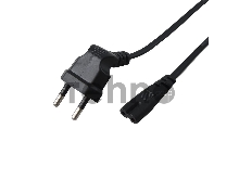 Шнур сетевой, вилка угловая - евроразъем С7, кабель 2x0,5 мм², длина 1,5 метра (PE пакет) REXANT