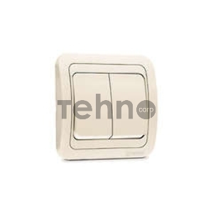 Выключатель 2-кл. СП Mimoza 10А IP20 крем./крем. Makel 25003