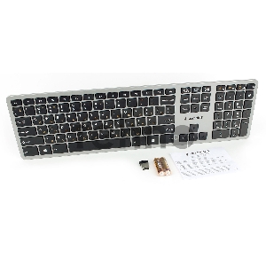 Клавиатура беспроводная Gembird KBW-3, 109 кл., м/медиа, ножничный механизм, бесшумная