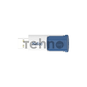 Флеш Диск Netac U182 Blue 64Gb <NT03U182N-064G-30BL>, USB3.0, сдвижной корпус, пластиковая бело-синяя