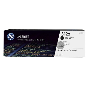 Тонер-картридж двойная упаковка Hewlett-Packard HP 312A CF380XD черный для LaserJet Pro M476dn, M476dw, M476nw 4400 стр.