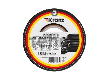 Изолента автомобильная KRANZ флис, 0.3х25 мм, 15 м