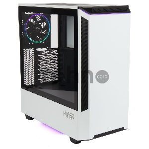 Корпус Hiper PW81 белый без БП ATX 3x120mm 2xUSB2.0 2xUSB3.0 audio bott PSU