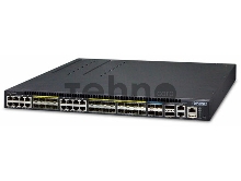 коммутатор PLANET Layer 3 24-Port 100/1000X SFP with 16-Port shared TP + 4-Port 10G SFP+ Stackable Managed Switch plus 2 Stacking ports, trunking stack up to 6 units