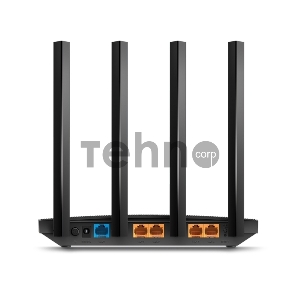 Роутер беспроводной TP-Link Archer C6U AC1200 10/100/1000BASE-TX/4G ready черный