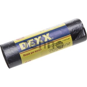 Мешки для мусора DEXX, черные 60л, 20шт