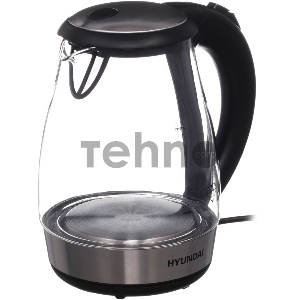 Чайник электрический Hyundai HYK-G2030 1.7л. 2200Вт черный (корпус: стекло)