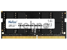 Память Netac 8GB DDR4 2666MHz SO-DIMM CL19 1.2V/NTBSD4N26SP-08 PC4-21300 CL19 SO-DIMM 260-pin single rank Ret