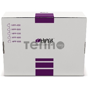 Блок питания HIPER HPP-600 (ATX 2.31, 600W, Active PFC, 120mm fan, черный) BOX