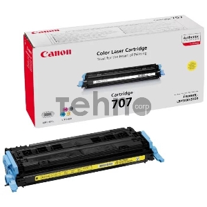 Тонер-картридж Canon 707Y (9421A004) желтый, 2000 стр., для LBP 5000/5100