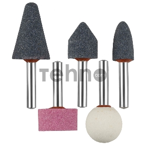 Набор Зубр : Абразивные минишарошки-насадки для дрели, хвостовик d 6 мм 35994-H5