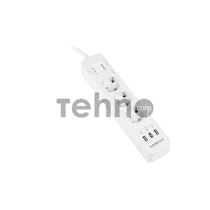 Удлинитель с USB зарядкой HARPER UCH-330 White
