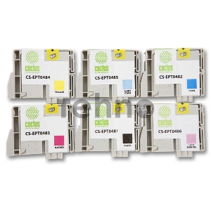 Картридж струйный Cactus CS-EPT0487 многоцветный для Epson Stylus Photo R200/R220 Комплект из 6 карт