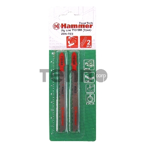 Пилка для лобзика Hammer Flex 204-103 JG WD T101BR  др.\пл, 74мм, шаг 2.5, обр.зуб, HCS, 2шт.