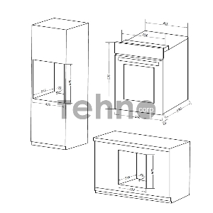Шкаф духовой электрический MAUNFELD EOEM516W, встраиваемый