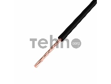 Провод ПГВА REXANT 1х0.75 мм², Cu, черный, бухта 200 м