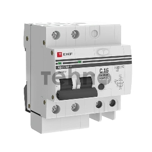 Выключатель авт. диф. тока 2п 4мод. C 16А 30мА тип AC 4.5кА АД-2 PROxima EKF DA2-16-30-pro