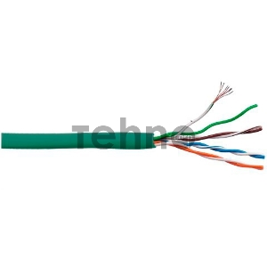 Кабель информационный Lanmaster LAN-5EUTP-PT-LSZH-GN кат.5е U/UTP не экранированный 4X2X24AWG LSZH внутренний 305м зеленый