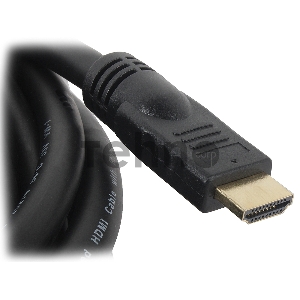 Кабель HDMI Gembird, 20м, v1.4, 19M/19M, черный, позол.раз., экран, пакет, CC-HDMI4-20M