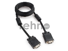 Кабель Gembird/Cablexpert CC-PPVGA-6B,  Кабель VGA Premium,15M/15M, 1.8м, тройн.экран, феррит.кольца, чёрный, пакет