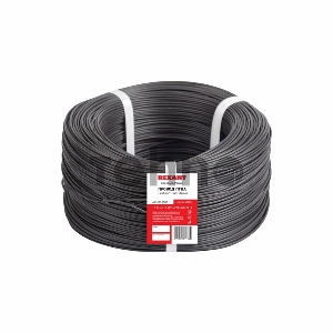 Провод ПГВА REXANT 1х0.75 мм², Cu, черный, бухта 200 м