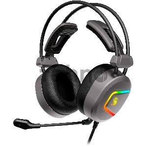 Наушники с микрофоном A4Tech Bloody MC750 серый 2.3м мониторные USB оголовье (MC750 GREY)