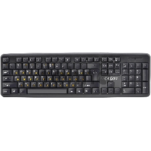 Клавиатура Exegate LY-331, <USB, шнур 1,5м, черная, 104кл, Enter большой>, Color box